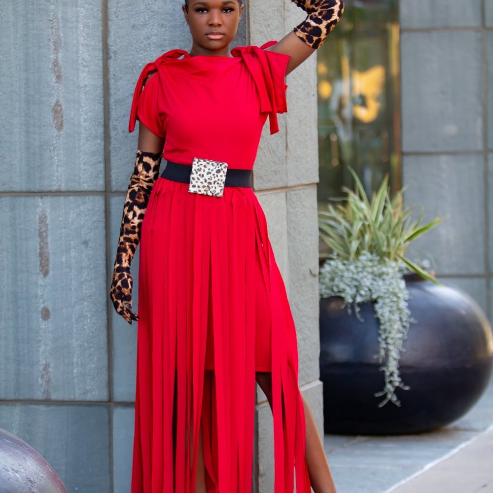 FRINGE MAXI SKIRT